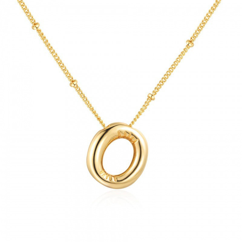 Gold Plated Letter Pendant Necklace
