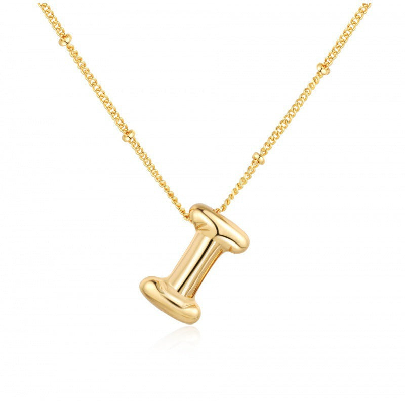 Gold Plated Letter Pendant Necklace