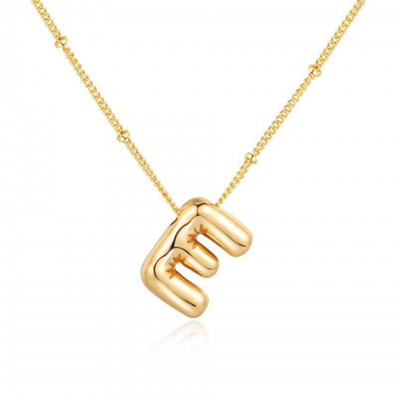 Gold Plated Letter Pendant Necklace